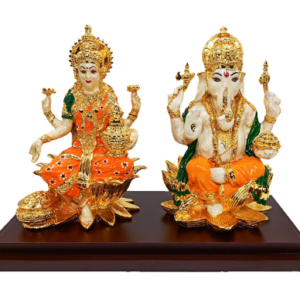 8 Pair - Pearl White Dhan Laxmi With Ganesha